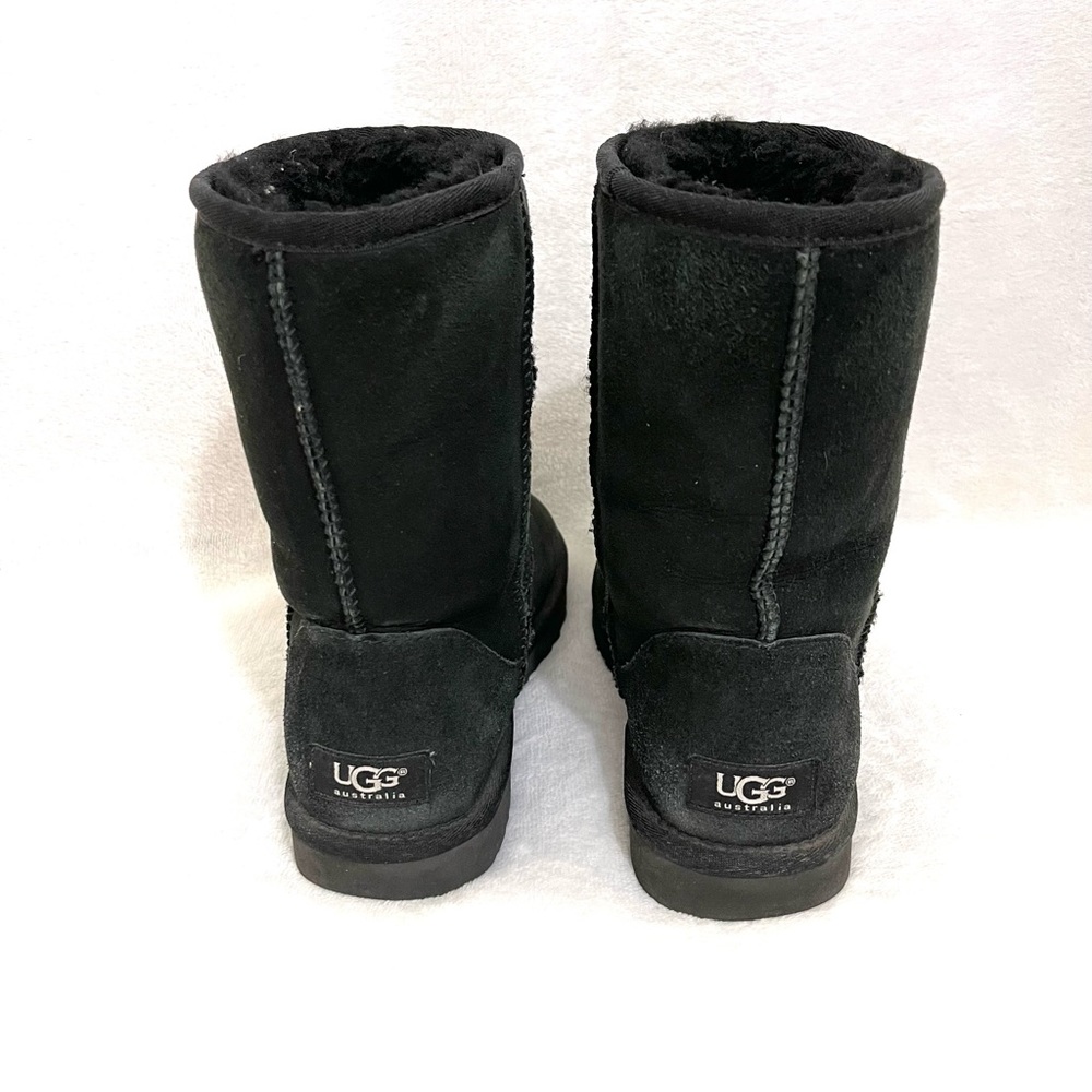 UGG Koolaburra Black Suede Fur Lined Short Boots - Picture 3 of 11